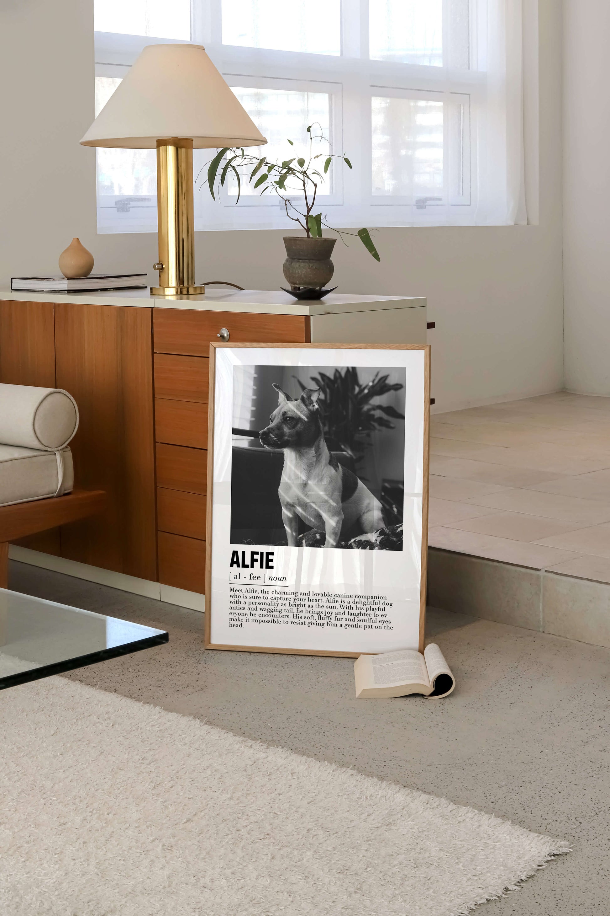 Framed pet memorial poster