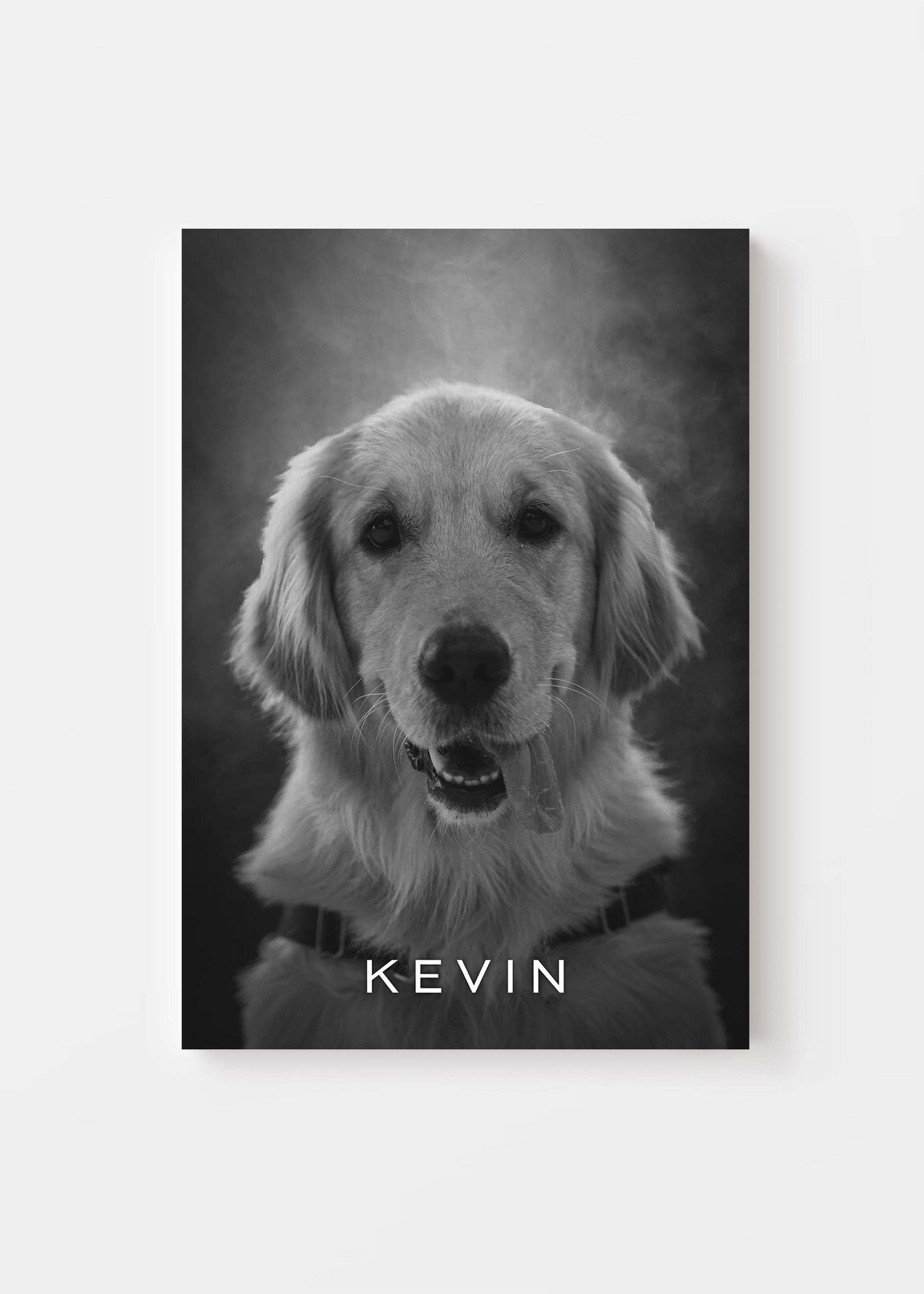 dog memorial black and white pet art canvas