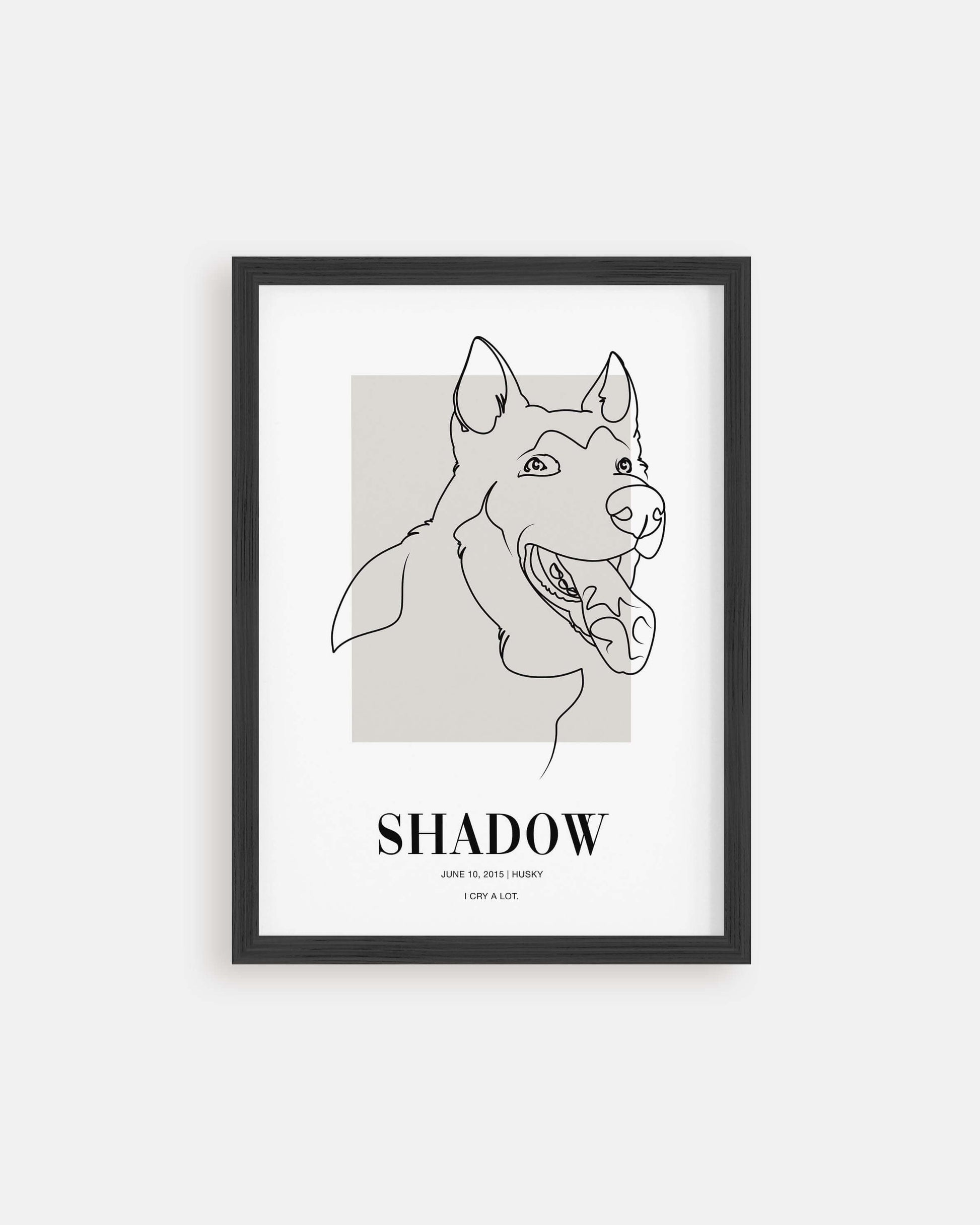 custom dog drawing line art in living room by vogue paws who specialize in personalized pet portraits for the home and gift ideas like pet memorial tribute art or dog mom and dog dad pet parent gift ideas.