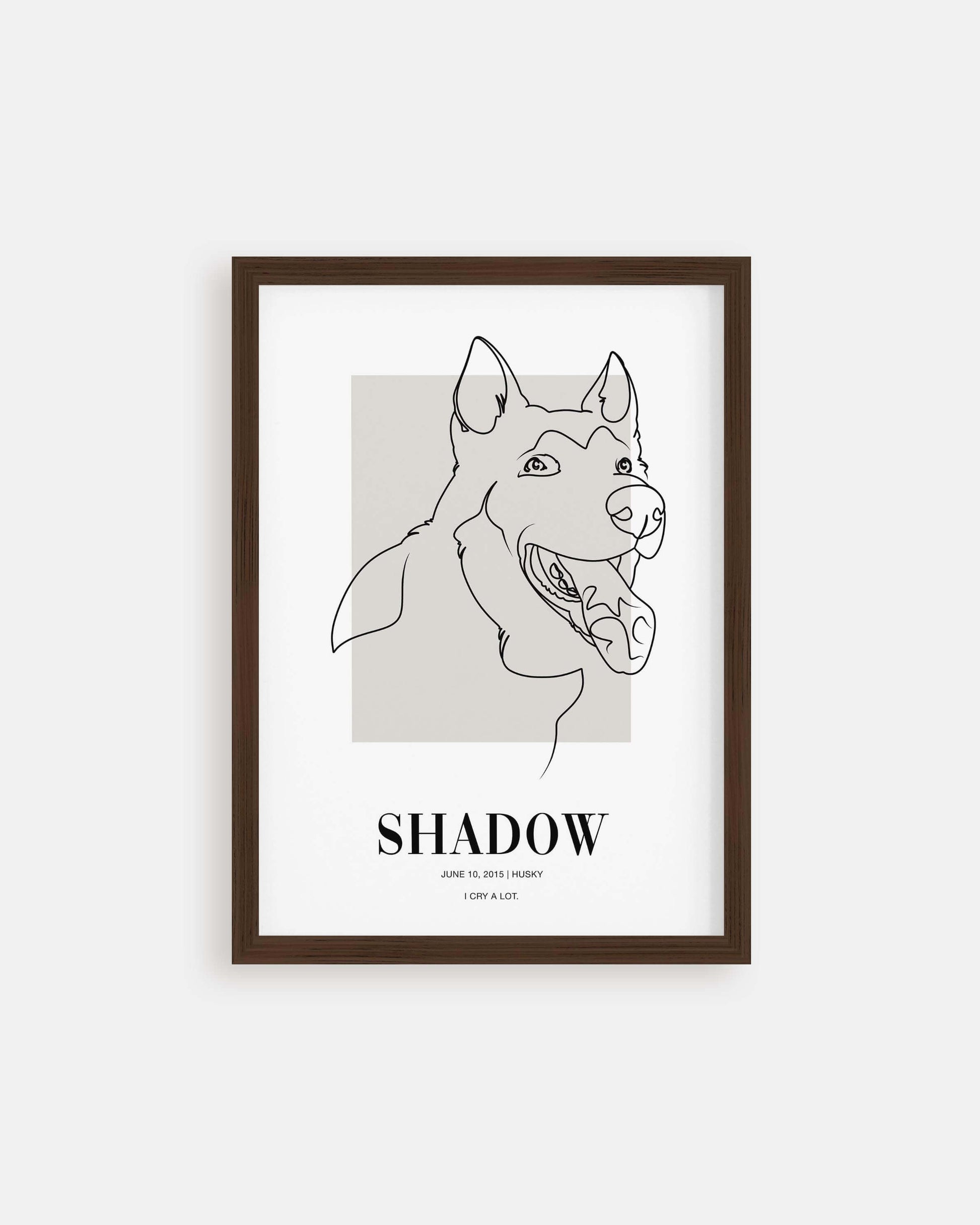custom dog drawing line art in living room by vogue paws who specialize in personalized pet portraits for the home and gift ideas like pet memorial tribute art or dog mom and dog dad pet parent gift ideas.