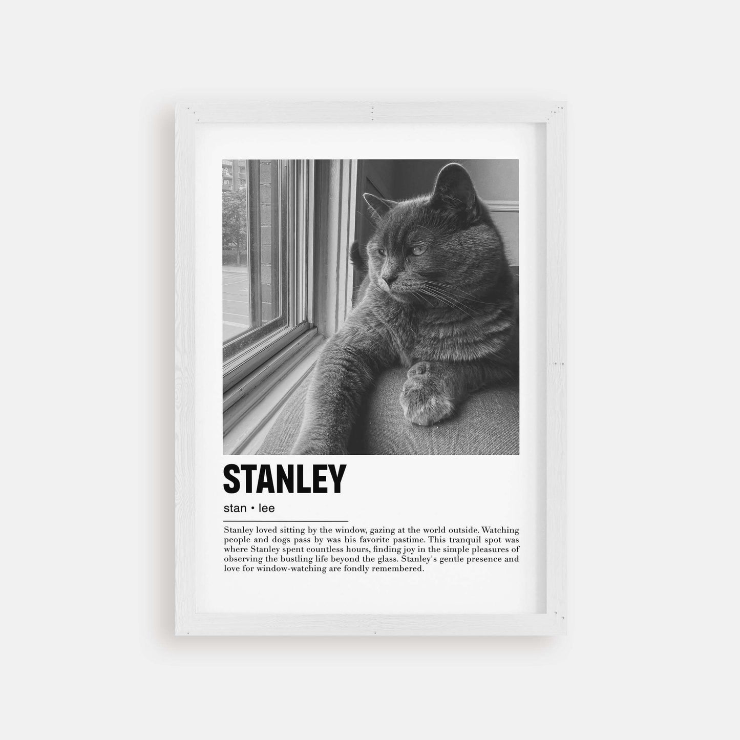 cat memorial gift custom pet art
