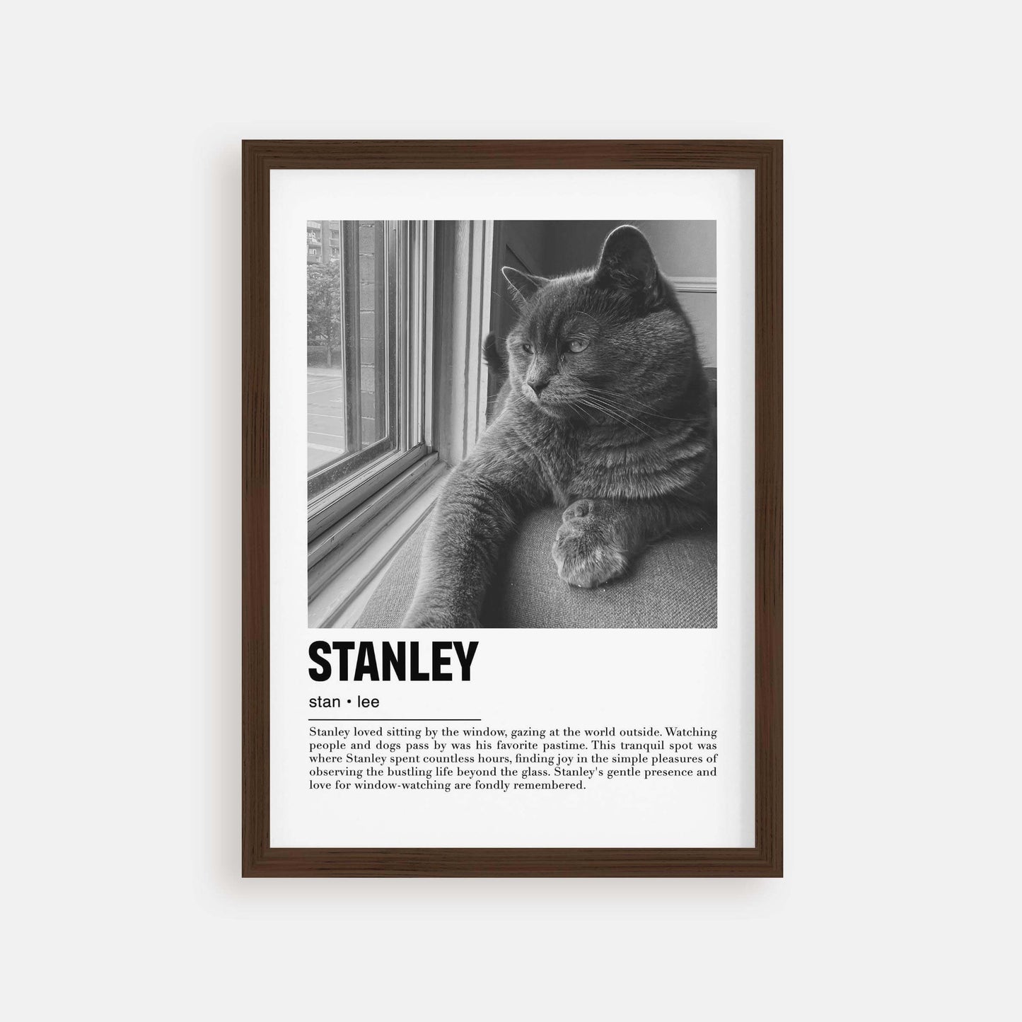 cat memorial gift custom pet art