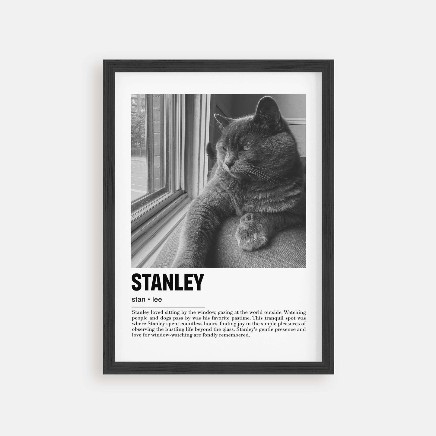 cat memorial gift custom pet art