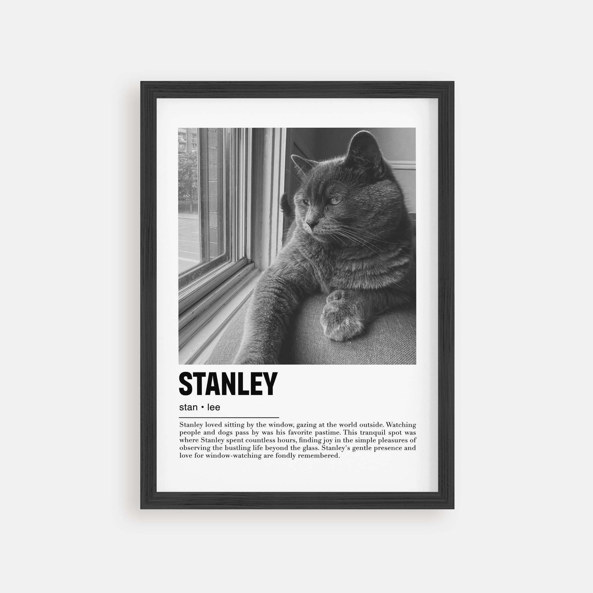 cat memorial gift custom pet art
