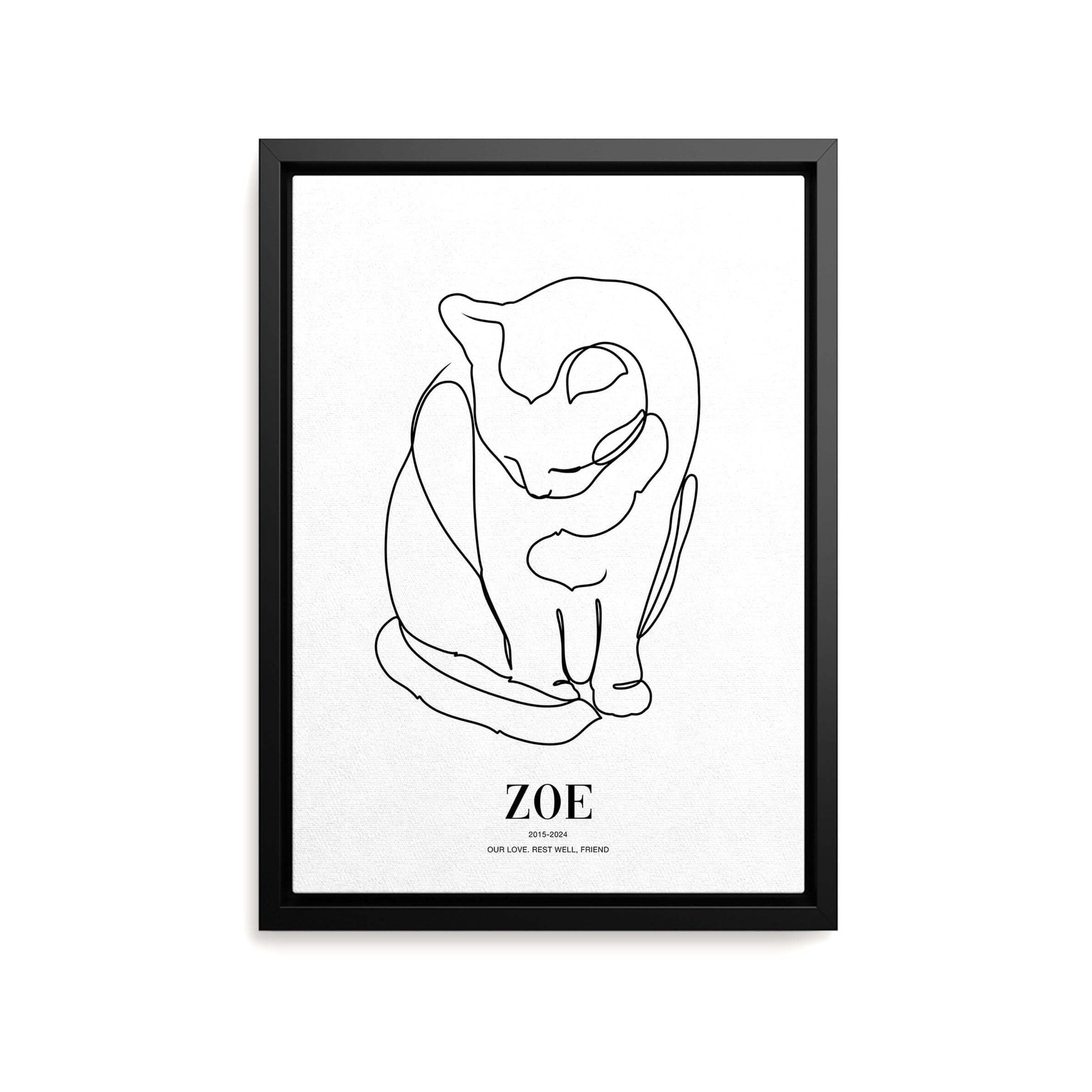 cat memorial gift pet art