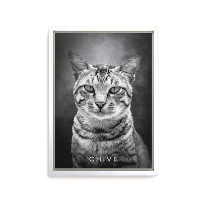Personalized cat portrait on canvas with custom details, featuring a custom photo of a beloved feline. Ideal for custom pet portraits, this artwork serves as a beautiful cat memorial gift or personal pet art for the home. Perfect for custom pet canvas, personalized pet portrait art, and custom cat artwork.