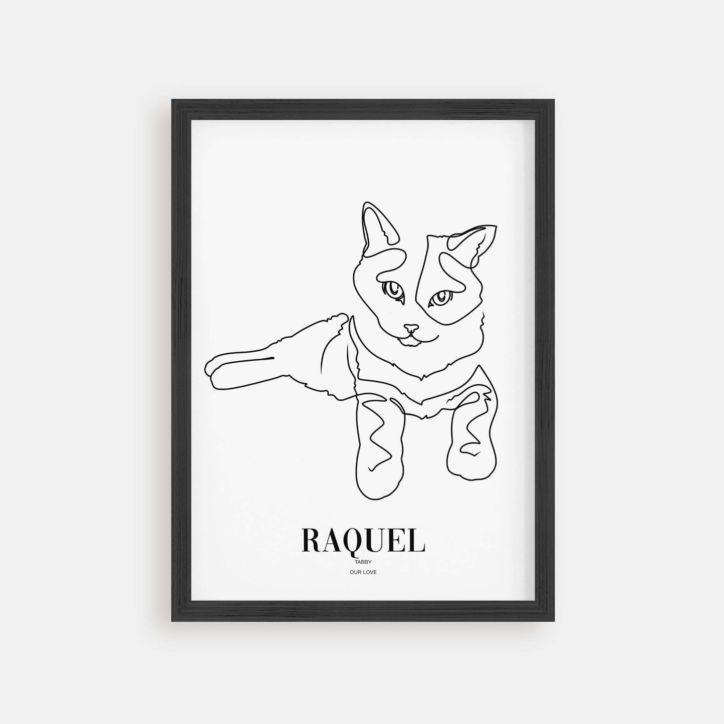 cat memorial line drawn gift