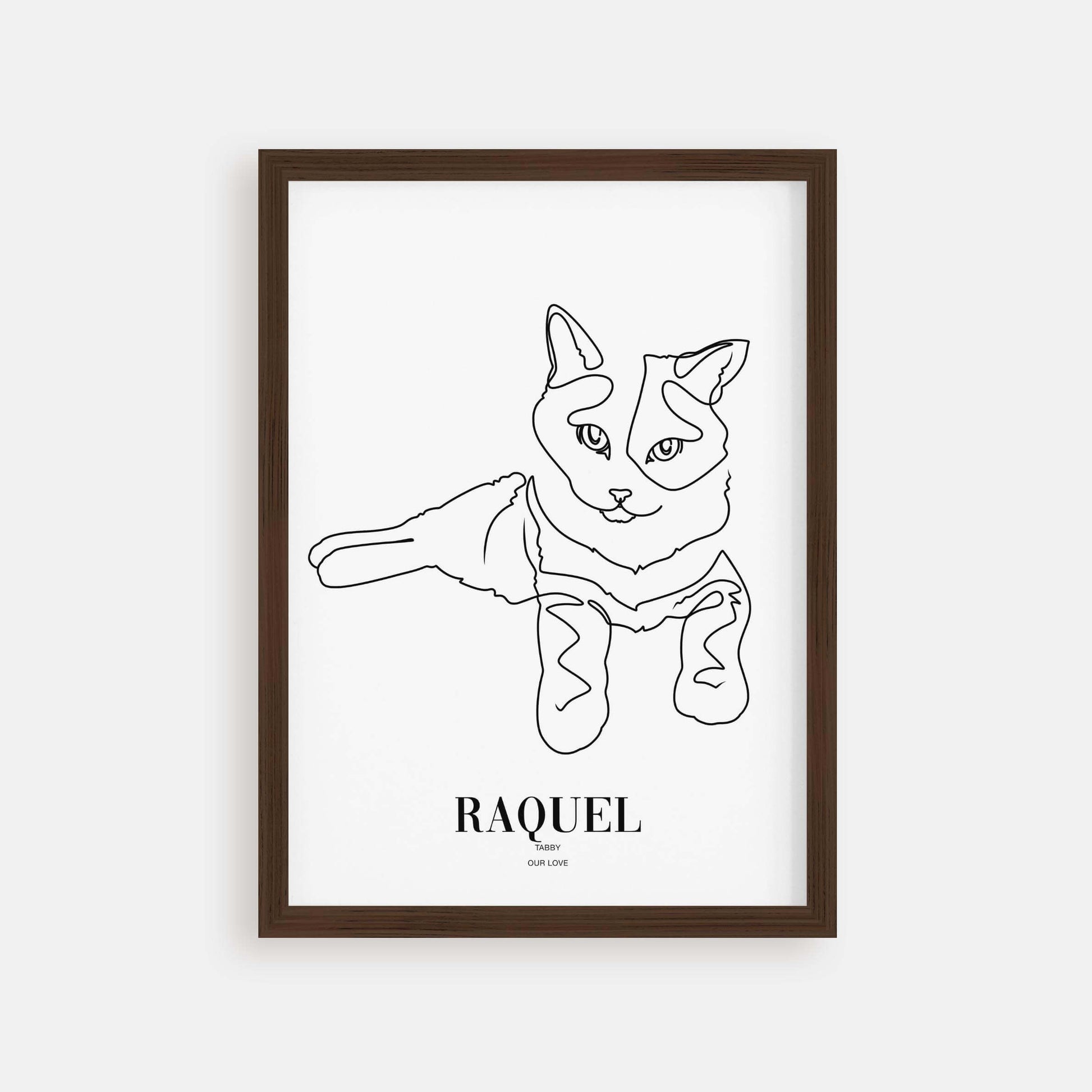 cat memorial line drawn gift