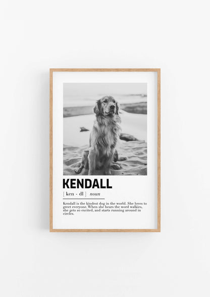 pet memorial Oak Frame