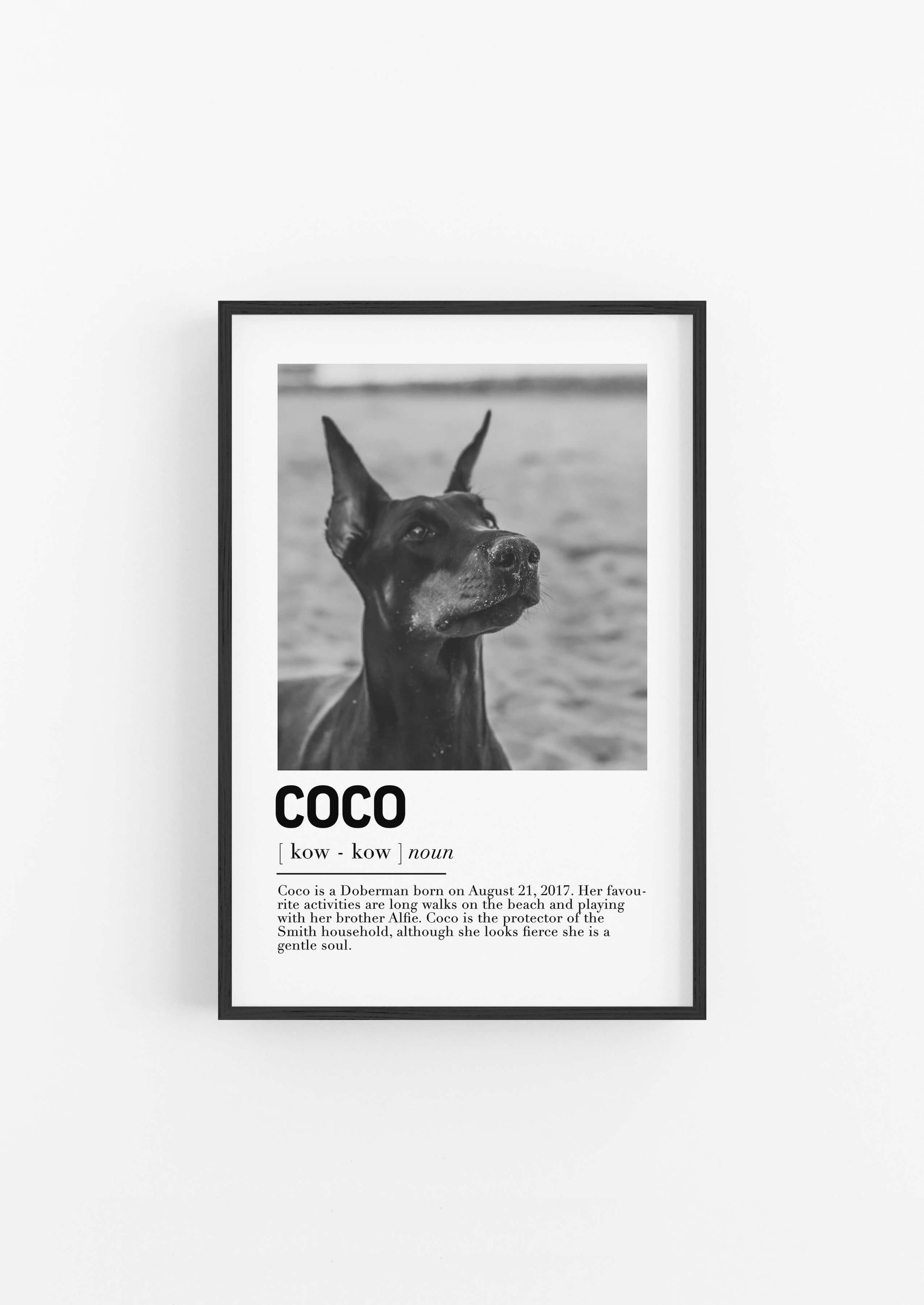  pet memorial black frame